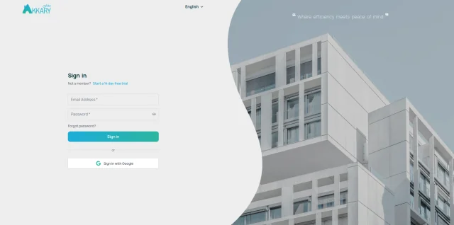 Akkary dashboard overview showing property portfolio summary