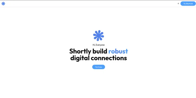 Shortly homepage for creating short links